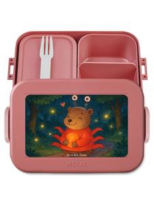 Mr. & Mrs. Panda Дизайн Bentobox с астрологическим рисунком Рака в пастельно-красных тонах (без слов)