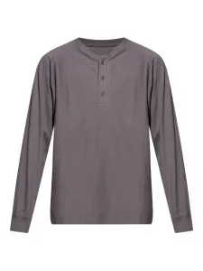 Лонгслив с длинными рукавами и застежкой "хенли" Homme Plissé Issey Miyake, серый