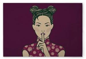 Картина на холсте A.S. Création Himari 3 цвет violettbeigebraun