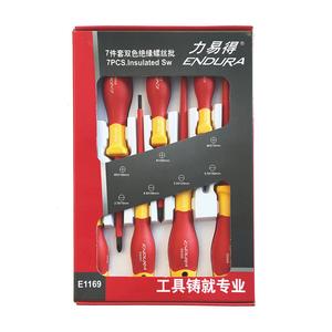 Набор из 7 предметов ENDURA Отвертка с изоляцией VDE Магнитная отвертка Отвертка E1169 1 комплект