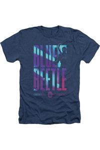 Футболка/футболка Blue Beetle (2023) Hero Host для взрослых Heather Gildan, темно-синий