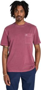 Футболка Timberland Men's Garment Dye с нагрудным карманом, Burgundy