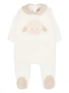 Детский комбинезон с вышивкой в виде овечки Le Boo Beebè, белый