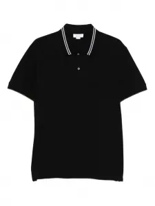 Рубашка поло с отделкой в полоску Alexander McQueen, черный