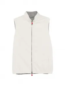 Жилет на молнии Kiton, бежевый