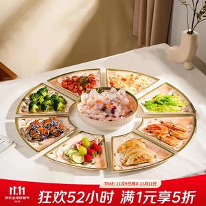 Ceramics Набор тарелок для семейных встреч Camellia, 9 предметов, посуда для праздничного ужина