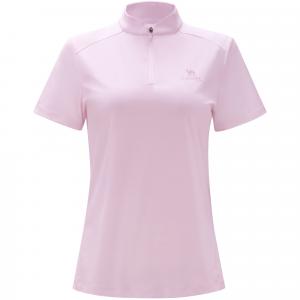 Футболка Quick Dry женская с воротником стойка умеренно прямого кроя CAMEL, morning smoke розовый