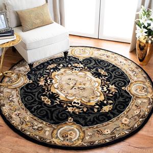 Ковер SAFAVIEH, 244 x 244 см, Empire Collection, круглый, Assorted, ручной работы, традиционный европейский шерстяной, идеален для помещений с высокой проходимостью в гостиной, спальне (EM414B)