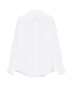 Белая льняная рубашка в токийском стиле Finamore, белый