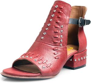 Женские ботильоны FSJ с открытым носком, вырезом и пряжкой, удобные, скуластый каблук, низкие сандалии-блок, размеры 4-15 US, Red-Scar