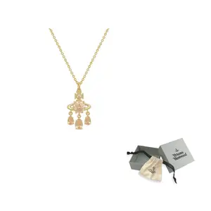 Vivienne Westwood Латунная подвеска в форме груди Сатурн для женщин чайно-коричневый/золотой