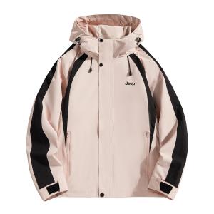 Jeep Водонепроницаемая и ветрозащитная утепленная ветровка Unisex, Pink Black