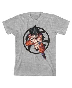 Детская спортивная футболка с изображением Гоку и символа, размер XL Dragon Ball Z, Gray