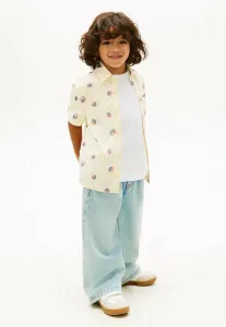 Рубашка оксфорд с коротким рукавом в полоску с принтом итаки Tommy Hilfiger, Yellow Dahlia Stripe