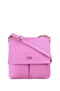 Сумка через плечо COLLEZIONE ALESSANDRO "Мюнхен", натуральная кожа, с множеством отделений, розовый