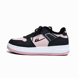 Скользоустойчивые легкие дышащие низкие кеды для скейтбординга унисекс WARRIOR, Pink черный (Fleece-Lined)