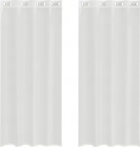 Шторы из вуали с люверсами, 2 шт., белые vidaXL