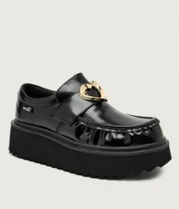 Лоферы di pelle Love Moschino, черный