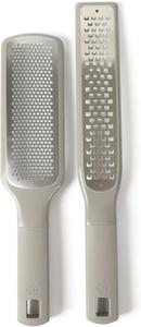 Calphalon Prime 2 предмета ручная терка для сыра и цедровыжиматель для лимона с крышками и резиновыми ручками - серо-коричневый