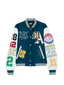 Бомбер с аппликацией Amiri, синий