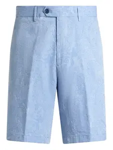 Жаккардовые шорты в полоску Etro, синий