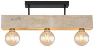 Потолочный светильник Globo, 60x6x19 см, черный/темно-коричневый