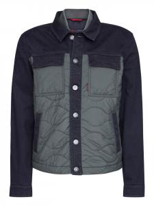 Paddock's Стеганая куртка TYRONE темно-синего цвета с отделкой под хаки