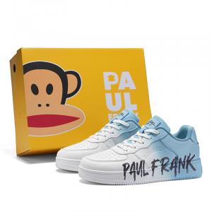 Износостойкие низкие повседневные кроссовки для мужчин PAUL FRANK, белый синий