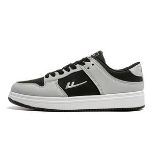 WARRIOR Серо-черные унисекс скейтерские кроссовки лоу-топ с противоскользящей подошвой, устойчивые к истиранию, легкие, дышащие, для баланса, цвет Gray Black