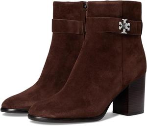 Ботинки Tory Burch Women's Turnlock Heeled Ankle Boot 80mm, Dark Cocoa