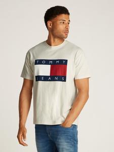 TOMMY JEANS Рубашка кремового цвета