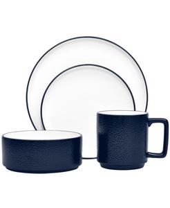 Набор посуды Colortex Stone из 4 предметов Noritake, темно-синий