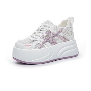 Дышащие низкие повседневные туфли для женщин The mystery of glamour, Purple