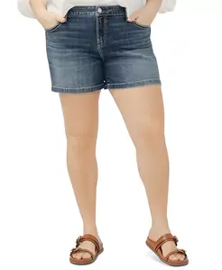 Джинсовые шорты Elyse Plus Size со средней посадкой и комфортным кроем Silver Jeans Co., синий