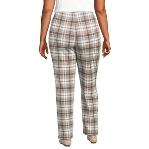 Спортивные трикотажные брюки больших размеров Lands' End с высокой талией без застежек Lands' End, белый