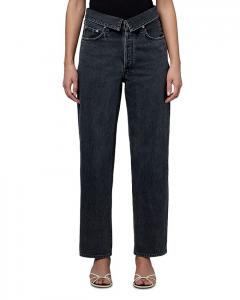 Эхо Узкие Джинсы со Складкой в Цвете Зефир AGOLDE, черный