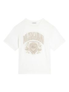 Dolce & Gabbana Kids футболка с логотипом, белый