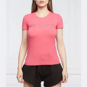 Трикотажная футболка обычного кроя Patrizia Pepe, розовый