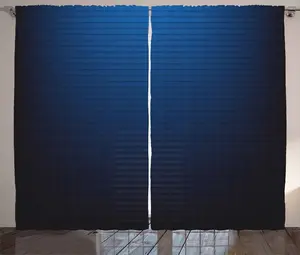 Штора ABAKUHAUS темно-синяя в деревенском стиле, с цифровыми линиями города, присборенная штора из тесьмы для спальни с петлями и крючками, 280 x 175 см, темно-синий