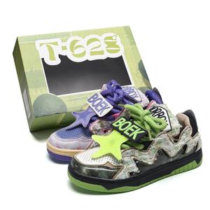 Кроссовки для скейтборда унисекс низкие розовые, черные, белые T628, пудрово-фиолетовые