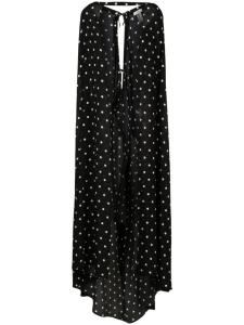 Amir Slama шелковый кейп в горох, черный