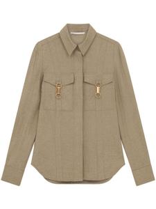 Stella McCartney шерстяная рубашка, нейтральный цвет