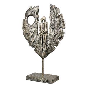 Декоративная скульптура GILDE Paar im Herz цвет antikfinish