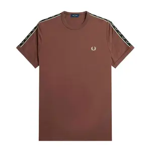 Футболка с коротким рукавом Fred Perry Contrast Tape Ringer F, коричневый