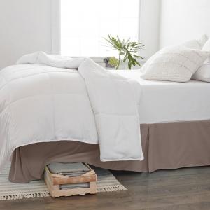 Плиссированная юбка для кровати размера Twin XL Urban Loft, пружинный чехол, необходимое домашнее постельное белье, цвет Taupe