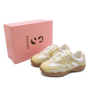 Амортизирующие, нескользящие, износостойкие, дышащие и легкие повседневные туфли для женщин желтого цвета JOSINY, Yellow