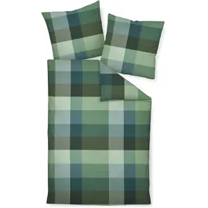 Постельное белье Janine «Feinbiber65131 06 135X200, 80x80», на молнии, цвет grünblau