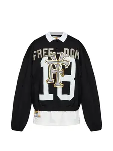 Хлопковый свитшот с графическим принтом Pdf, черный