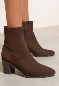 Классические ботильоны на среднем каблуке в стиле вестерн, классические, с завышенной посадкой. Friends Like These, Chocolate Brown