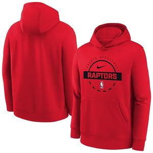 Толстовка с капюшоном Youth Toronto Raptors 2025/26 club fleece practice red Nike